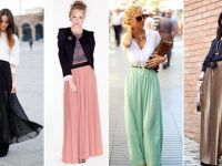 Как правильно носить длинные юбки